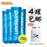 欧帝尔（Odear）网球passion air系列网球耐打高弹训练比赛罐装网球 passion 4罐 4粒装+护腕1个