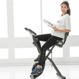 雷克 室内动感单车家用磁控健身车静音可折叠卧式运动自行车健身器材 BC22002海军蓝（带心率无拉绳）