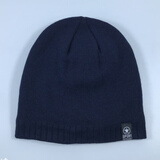 炫世柠檬 秋冬季帽子男士户外运动加绒套头帽加厚保暖防风防寒针织帽女 五星藏青色 毛线帽