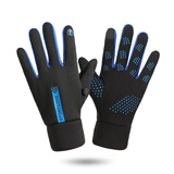 罗维利特男士手套冬季骑行女保暖防风加绒加厚韩版情侣手套男冬骑车摩托车 男士蓝色 均码