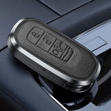 迪加伦 金属真皮 新款思域钥匙套 本田雅阁CRV汽车钥匙扣包壳男士C款灰