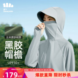 蕉下（beneunder）防晒衣女防晒服冰丝凉感透气UPF50+黑胶宽帽檐云朵原纱 远山灰M
