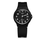 卡西欧（CASIO）手表学生小黑表简约指针石英电子表 手表男女考试手表时尚运动表 MW-59-1B 33mm小表盘带日历