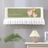 帛思绮（BoSiQi） 挂机空调罩通用全包卧室弹力布艺防尘罩壁挂式空调套 开机不取挂机罩  郁金香 大1.5-2p挂机长87-92通用