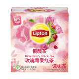 立顿（Lipton）花草茶养生俪颜茶玫瑰莓果红茶三角茶包袋泡茶叶7包/21g