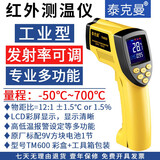 泰克曼彩屏工业型多功能红外测温仪高精度测温枪温度测量仪红外温度仪 TM600原装标配【送9V充电电池】