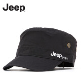 JEEP 吉普 防水速干帽男女帽平顶帽户外遮阳运动帽太阳帽子鸭舌帽休闲帽子0025 黑色 均码可调节