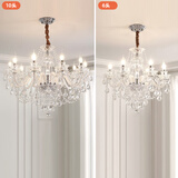 梵帝卡罗欧式水晶灯法式客厅别墅洋房灯具餐厅灯酒店婚庆蜡烛水晶灯婚房灯 套餐1-两厅推荐