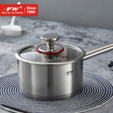 BFW BEST FOR WORLDWIDE 奶锅小汤锅辅食锅，加厚304不锈钢加深大容量三层复合底 小号【16厘米/1.9升】 16cm 1.9L