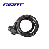 捷安特自行车防盗钢缆锁PVC包覆带防尘盖车锁山地车骑行装备 亚光黑 锁长150cm