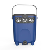 家用堆肥桶10L精品装 碧奥兰厨余垃圾分类发酵堆肥工具BIOLAN 蓝色