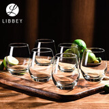 利比利比无铅玻璃杯茶杯果汁饮料杯牛奶杯子耐热水杯套装330ml 6只