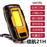 Warsun户外露营灯检修汽修灯维修手电筒多功能强光超亮应急照明灯充电宝 升级版黄色/充电宝/强磁吸附
