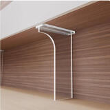 亥㻏锐定制亚克力桌腿高清透明桌脚餐桌支架茶几岩板支撑腿茶色桌角厚板 弧形桌腿定制咨询客服