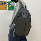 回力双肩包男时尚潮流大学生旅行包高中大容量初中生背包书包电脑包女 灰色【升级面料+鞋子挂件】