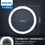 飞利浦（PHILIPS）T5T8圆形灯管环形灯管T6吸顶灯管22/32/40w三基色灯镇流器四针 T5细-185mm-22W-6500K白光