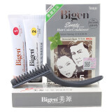 Bigen美源染发剂美源发采快速黑发霜黑色植物遮盖白发染发膏自己在家染 882s棕黑色