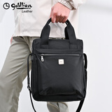 金利来（Goldlion）新款男士单肩包夏季大容量时尚牛津布斜挎包男流行休闲运动背包 黑色 中包