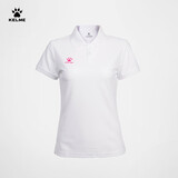 卡尔美（KELME）运动POLO衫男士翻领运动T恤夏季纯色女士 透气速干定制短袖 女 白色 XL