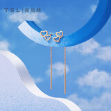 谢瑞麟（TSL）甜心系列18K玫瑰金耳线爱心耳钉耳环ins风精致63864