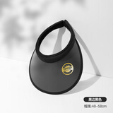 瑞莱奥 遮阳帽女夏季网红同款uv发箍防晒帽子大檐户外骑行无顶防紫外线宽檐空顶太阳帽子 A款-黑边黑色 均码(54-60cm)