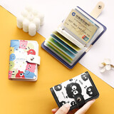 MAIWEINI潮流卡包卡通可爱个性多卡位超薄防消磁小巧银行卡套夹学生证件夹 彩色小怪兽【20卡+2证件位】 22个
