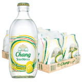 泰象苏打水 经典黄柠檬味325ml*24瓶 无糖气泡水 泰国原装进口整箱装