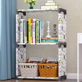 蜗家 时尚简易书架学生书柜组合多层层架大号置物架储物收纳架展示架家用客厅宿舍寝室书房收纳 荷塘花