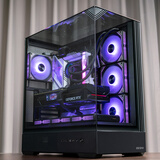 爱国者（aigo）星璨岚PRO 黑色 游戏电脑台式主机箱 支持360水冷 三面玻璃海景房/ATX主板/四面快拆/5090显卡