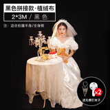 锐富图（Refutuna）摄影背景布黑色布植绒吸光布遮光背景布直播拍照摄影棚幕布人像静物产品道具摆件饰品拍摄底布挂布 【加厚长绒拼接款】2*3M黑色吸光背景布