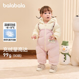 巴拉巴拉童装婴儿连体衣假两件连体羽绒服宝宝衣服冬加厚男童女童儿童