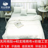 天山雪域棉花被子新棉被纯绵被芯棉絮新疆棉花被春秋被包布绗缝被2-10斤 共话桑麻 填充物6斤 150*200标准单人