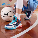 361°童鞋儿童运动鞋四季青少年实战训练耐磨旋钮扣篮球鞋 橙33