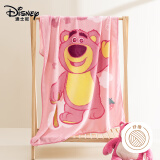 迪士尼（Disney）法兰绒毛毯子秋冬加厚午睡办公室空调盖毯毛巾被草莓熊100*150cm