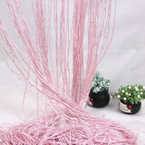 HKGK 可剪裁银丝线帘门帘挂帘韩式隔断 加密客厅窗户装饰线流苏帘定制 粉色(1米宽*2米高)