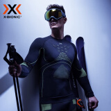 XBIONIC聚能加强4.0滑雪保暖速干衣功能内衣运动户外压缩衣男健身跑步 上衣 炭黑/黄绿 S
