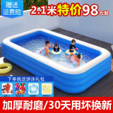 PENGYANG充气游泳池儿童家用户外大型折叠成人家庭泳池小孩婴儿宝宝游泳桶 【促销】特厚2.1米三层经济套餐
