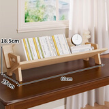 木格格家用实木小书柜学生桌上书本收纳书架桌面整理书立架简易储物架子 原木无漆款60