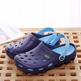 回力沙滩拖鞋男夏季防滑包头拖鞋软底潮流室内凉拖情侣洞洞鞋男女 049-1蓝色男款 44