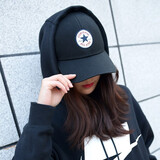 匡威（Converse）帽子男帽女帽2024秋季新款经典运动帽鸭舌帽休闲遮阳帽棒球帽潮 10022135-A01/黑色经典款 均码
