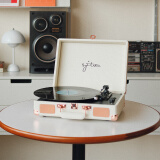 syitren赛塔林ORVOK一体式黑胶唱片机蓝牙动磁唱机复古留声机黑胶片唱机七夕情人节礼物 奶油金