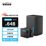 GoPro运动相机配件 Enduro增强电池 原装锂电池  双电池充电器（适用HERO13）