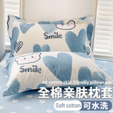 雅鹿枕头套全棉枕套48*74cm枕套一对成人一个纯棉单个儿童单只枕芯套 E波波熊 48x74cm枕套一对