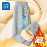 真维斯男童裤子秋冬款一体绒加厚儿童运动裤中大童冬季加绒卫裤潮 【加绒长裤】灰色（渐变） 130