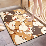 胜木雅软硅藻泥浴室脚垫卫生间厕所门口地垫吸水速干卫浴防滑垫子可定制 汪汪队 40cm*60cm 【多人购买】