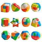 鲁班锁孔明锁儿童玩具解锁拆装玩具送学生礼物礼品奖励 随机12个装不重复