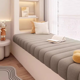 正帆飘窗垫新款四季通用窗台垫防滑卧室阳台硬海绵榻榻米可定制坐垫子 泰迪绒-奶咖-下垂款【可拆洗】 厚度3-5-8-12-15-18-20cm