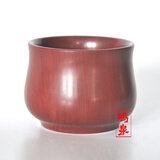 鸣泉木鱼石大号茶杯大号主人杯天然木鱼石纯手工天然整石制作石头茶杯 养护款