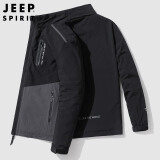 吉普（JEEP）夹克男外套男士春秋休闲薄款防风户外立领运动冬季衣服上衣男装