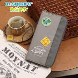 m square护照夹证件夹旅行机票保护套卡包多功能便携随身 灰色【纪念版】